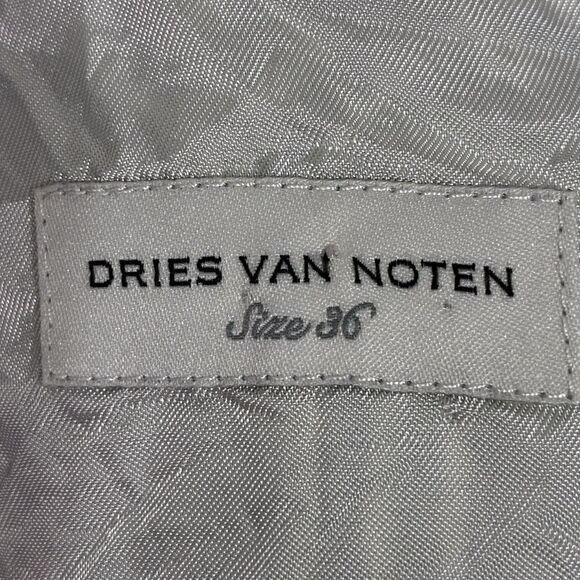 Dries Van Noten Women’s Dress Size 36 (4) Blue Beige Floral Abstract Textured - Picture 10 of 10